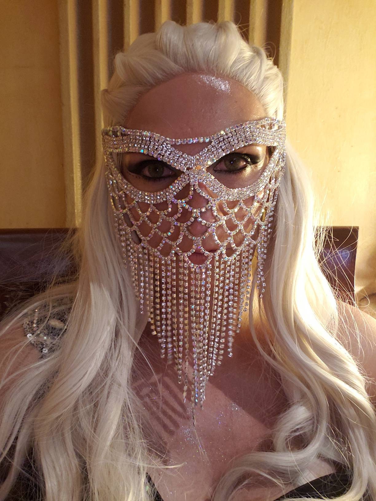 silver mardi gras headpiece