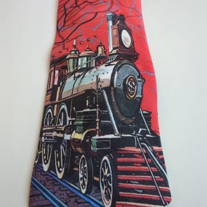 Trans-Continental Railroad Train Map Ralph Marlin Tie Men&#39;s Ties Neckties