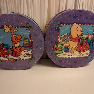 Christmas Hat Boxes Winnie the Pooh Hat Box by Disney Purple Hat Box Give a Gift to a Friend with Tigger Naughty or Nice