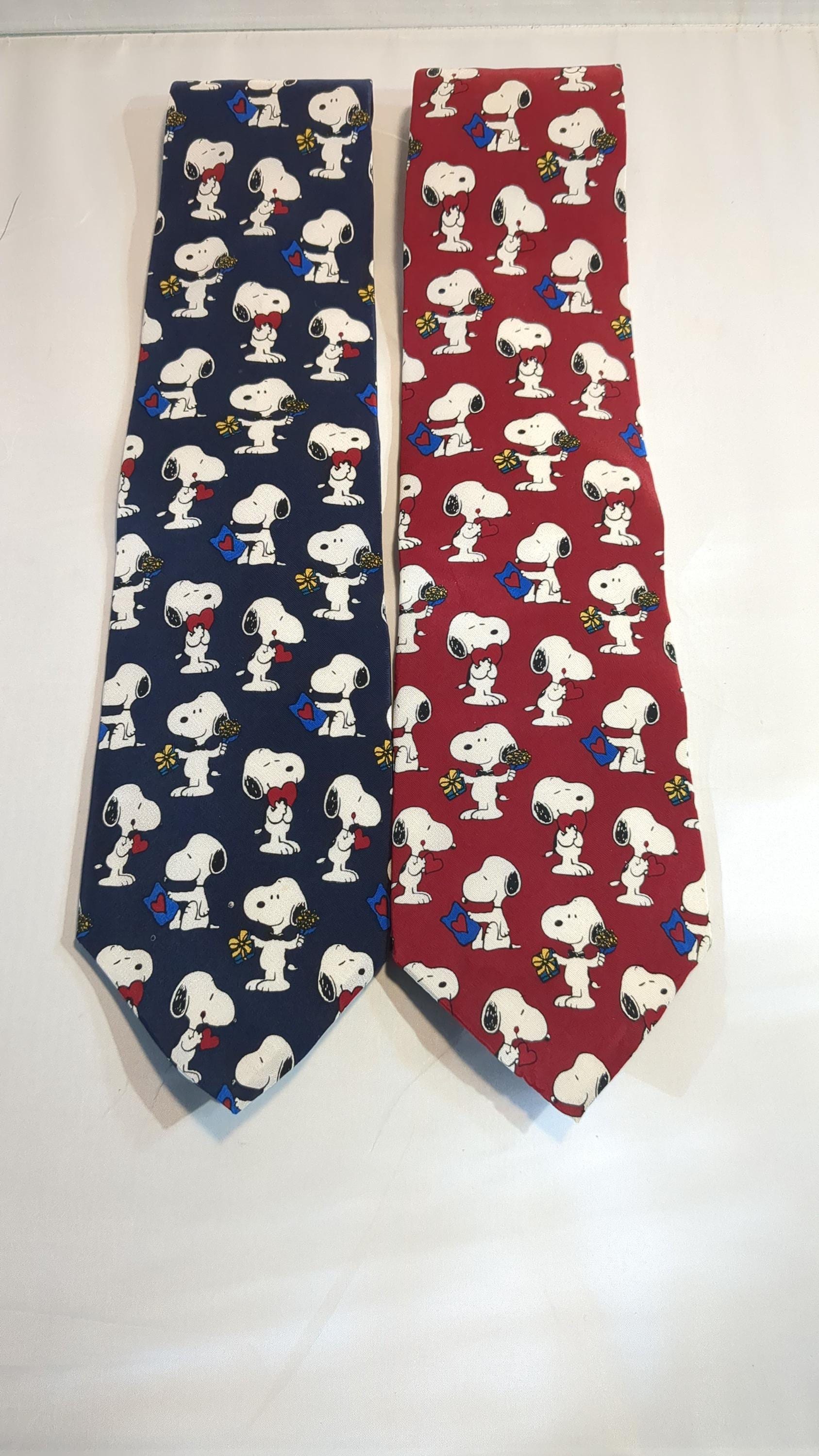 Snoopy Valentines 'P.S. I Love You' Peanuts Cartoon Men's Tie - Etsy