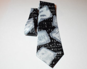 Mens Tie Religious Music Themed Tie made by Parquet Christian Musician Gift Church Music Director Gift