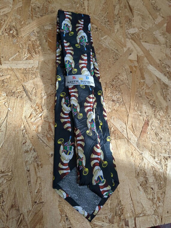 Filled Christmas Stocking Pattern Tie Novelty Nec… - image 5