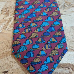 Jockey Helmet Cap Horse Racing Whimsical Ball Baseball Visor Men&#39;s Ties Neckties