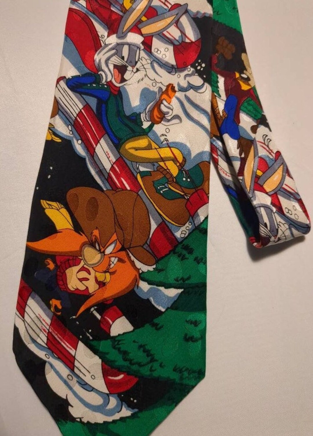 Colorful Christmas Necktie Looney Tunes Christmas Novelty Necktie