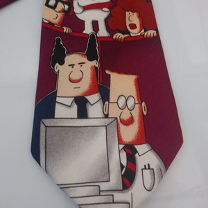 Dilbert Men&#39;s Tie Cartoon Comic Silk Necktie
