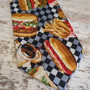 Corbata Dueño del puesto de perritos calientes de hamburguesas y perritos calientes