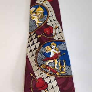 Valentine&#39;s Day Neck Tie Hugs and Kisses Shiny Black with Red Hearts