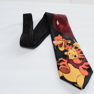 Winnie The Pooh Tie Valentines Day Pooh Tie Pooh and Tigger Tie Cartoon Animation Neckties
