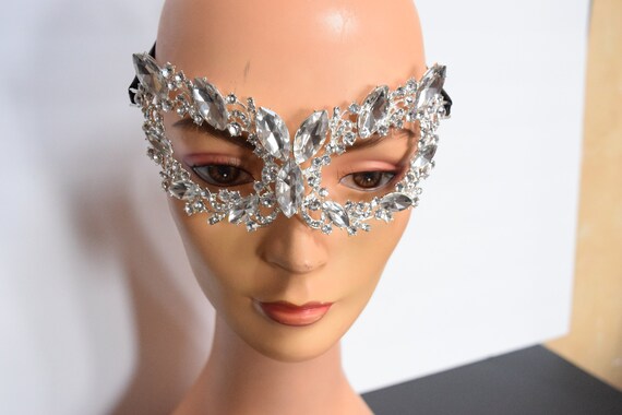 Tilbageholdelse handling kløft Rhinestone Mask Sparkling Mask Mardi Gras Mask Wedding Mask - Etsy