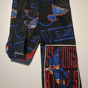 Saint Louis Blues Necktie NHL Licensed Hockey Tie with 100% Silk Tie Hockey Fan Father&#39;s Day Gift