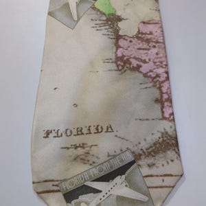 Florida Antike Landkarte Florida von den Air Men's Krawatten Krawatten