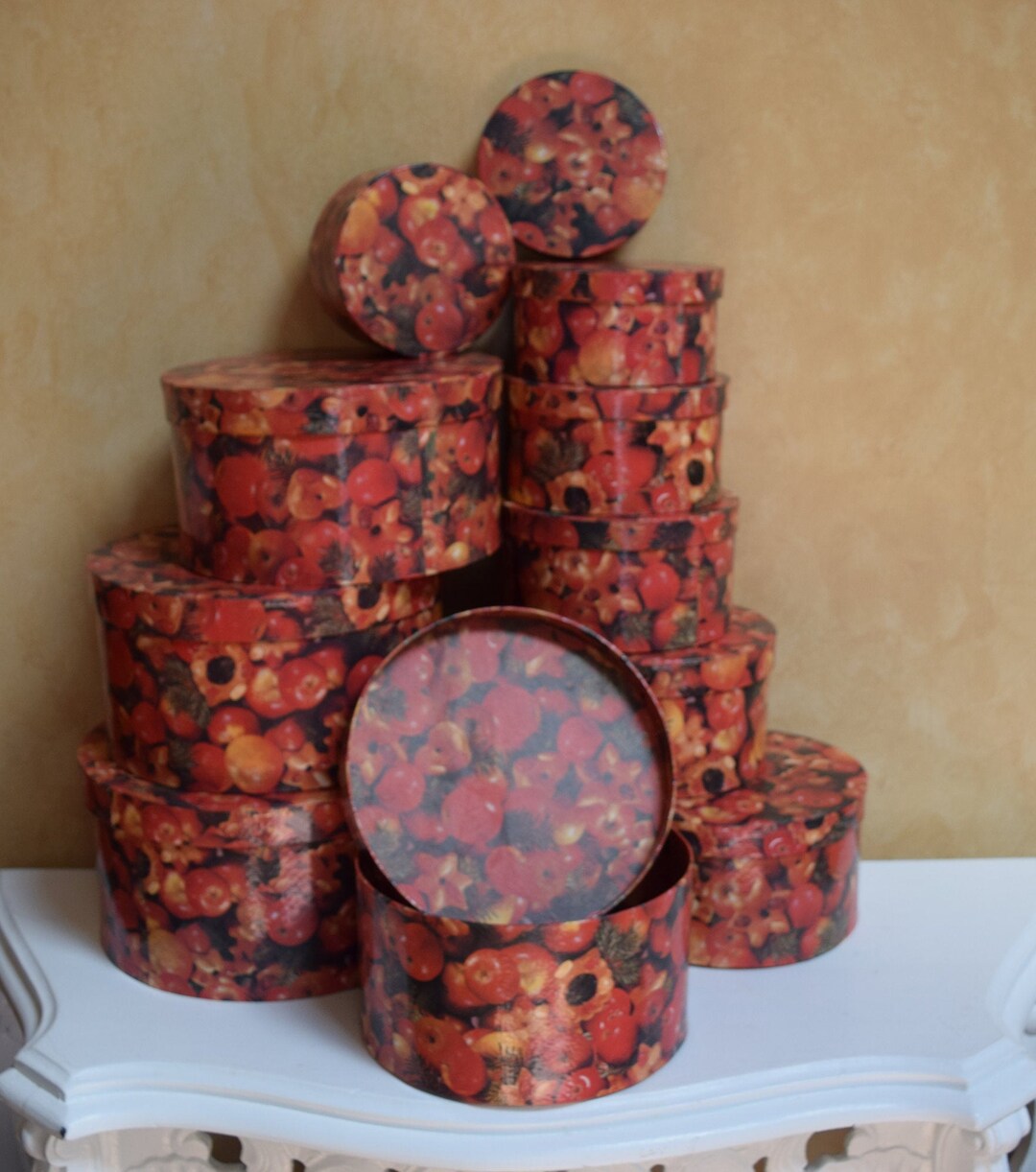 Nesting Hat Boxesset of 10 Nesting Boxes Hat Boxes Vintage Look Hat