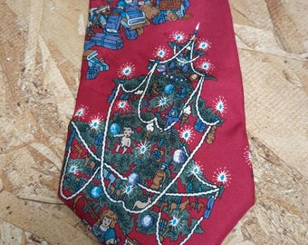 Presents Under the Christmas Tree Design Tie Novelty Necktie Men's Tie