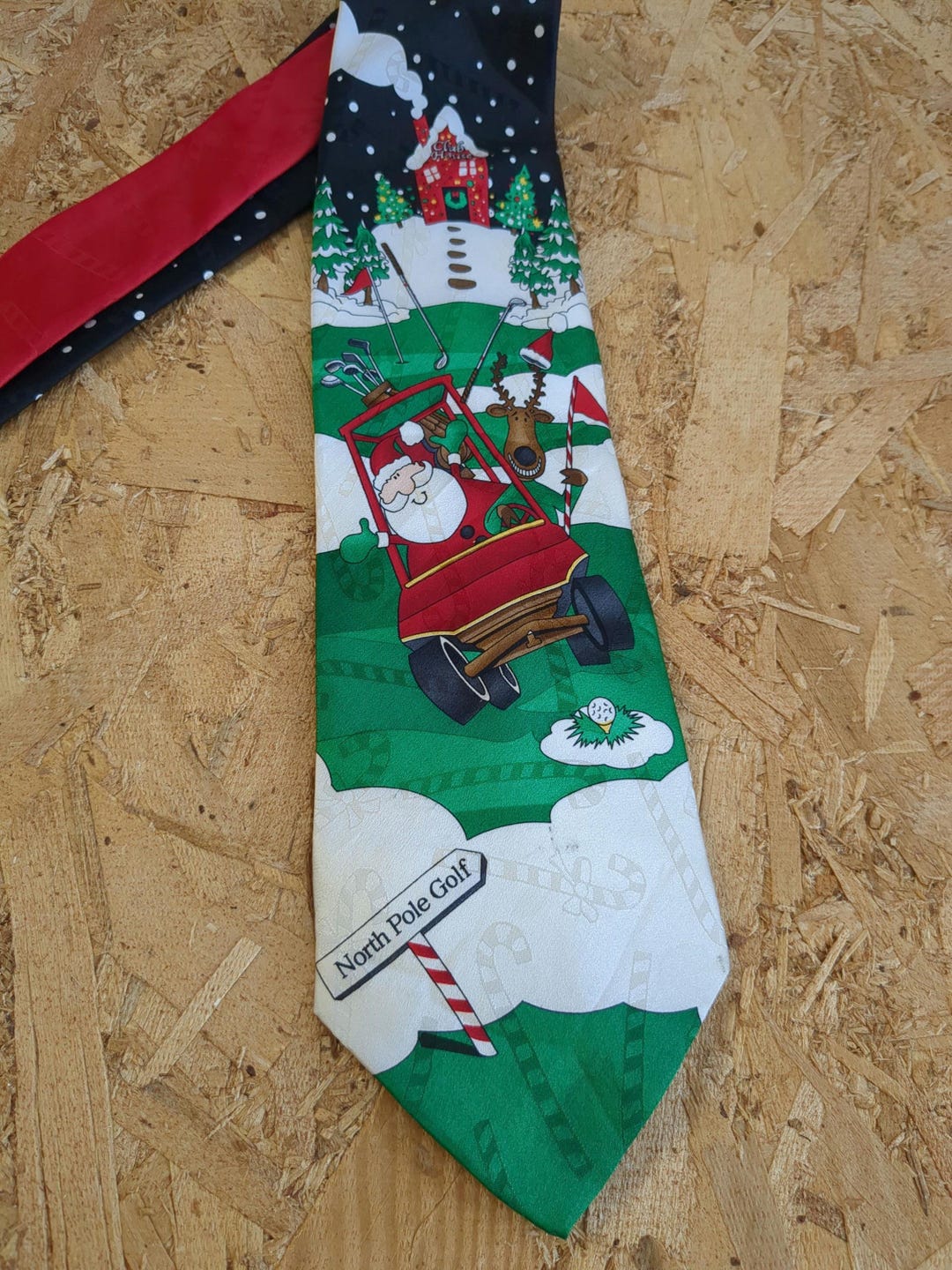 golfing santa tie