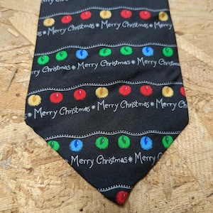 Merry Christmas Lights-ontwerpstropdas Nieuwigheid stropdas herenstropdas