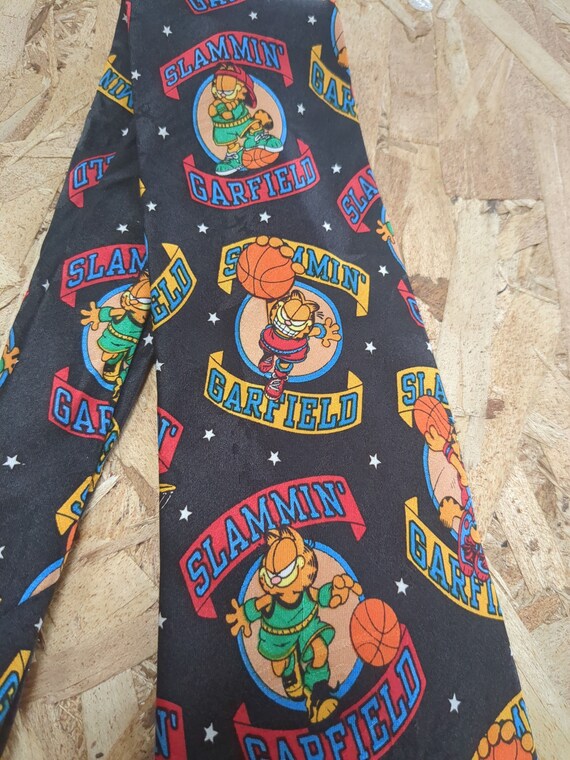 Garfield the Cat Slammin Jammin Basketball Necktie Gem