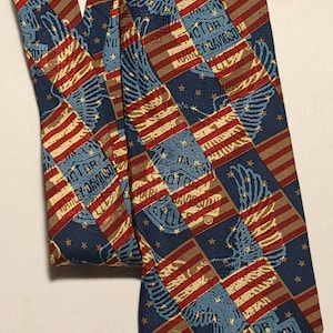 American Flag Necktie Red White and Blue Stars and Stripes American Tie Patriotic Necktie Brought to you by Harley Davidson