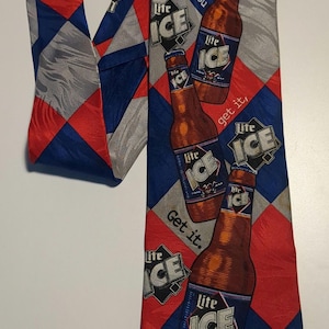 Miller Lite Ice Beer Brew Brewing Men&#39;s Ties Neckties