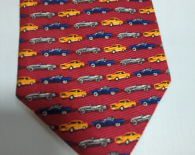 Car Lovers Vintage Car Necktie Men's Novelty Necktie Features Antique