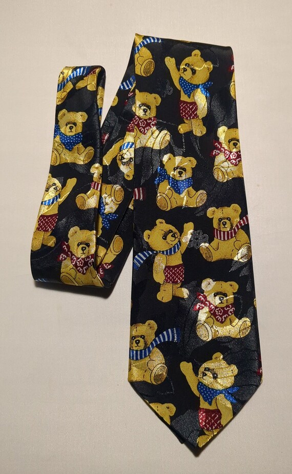 Cute Yellow Teddy Bears with Blue and Red Bandanas