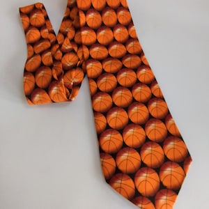 Basketball Necktie Hoop and Basketball Design Basketball Coach Gift
