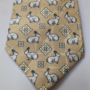 White Rabbit Daisy Pattern Tie Men&#39;s Ties Neckties