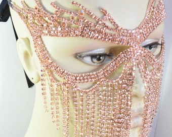 Sparkling Rhinestone Diamond Rhinestone Face Mask For Women Perfect For  Nightclubs, Parties, Festivals, And Wild Jewelry From Prettyrose, $2.68