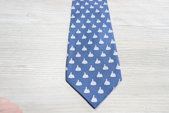 Tommy Bahama Sailboat Necktie Blue 100% Silk Hand… - image 1