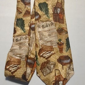 Bob&#39;s Diner Silk Necktie Short Order Cook