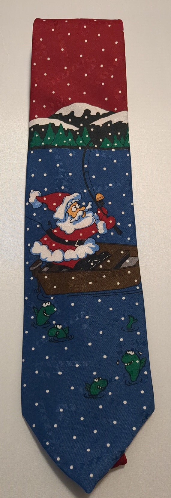 Santa Fishing After Christmas Fishermans Necktie … - image 5