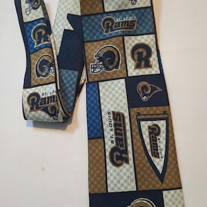 Saint Louis Rams Throwback Football Necktie Men&#39;s Novelty Necktie Blue and Gold Tie NFL Licensed Product