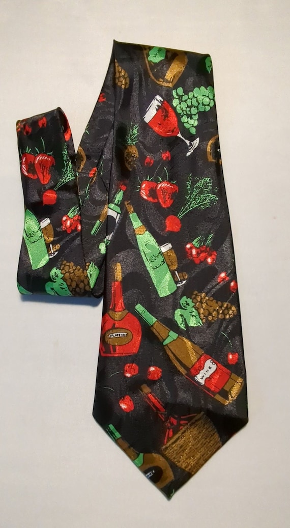 Wine Lovers Necktie White Red Rose and even Beet W