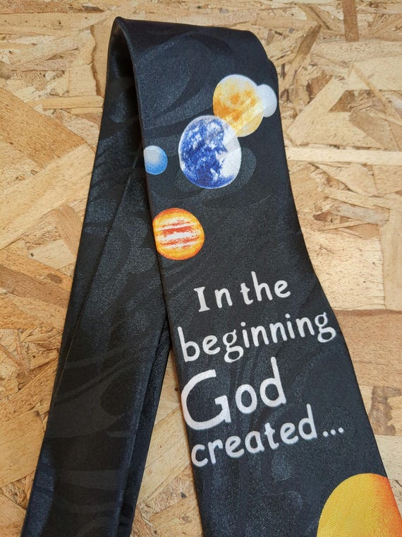 Space Planets Creation Religious Men's Ties Neckties View 4