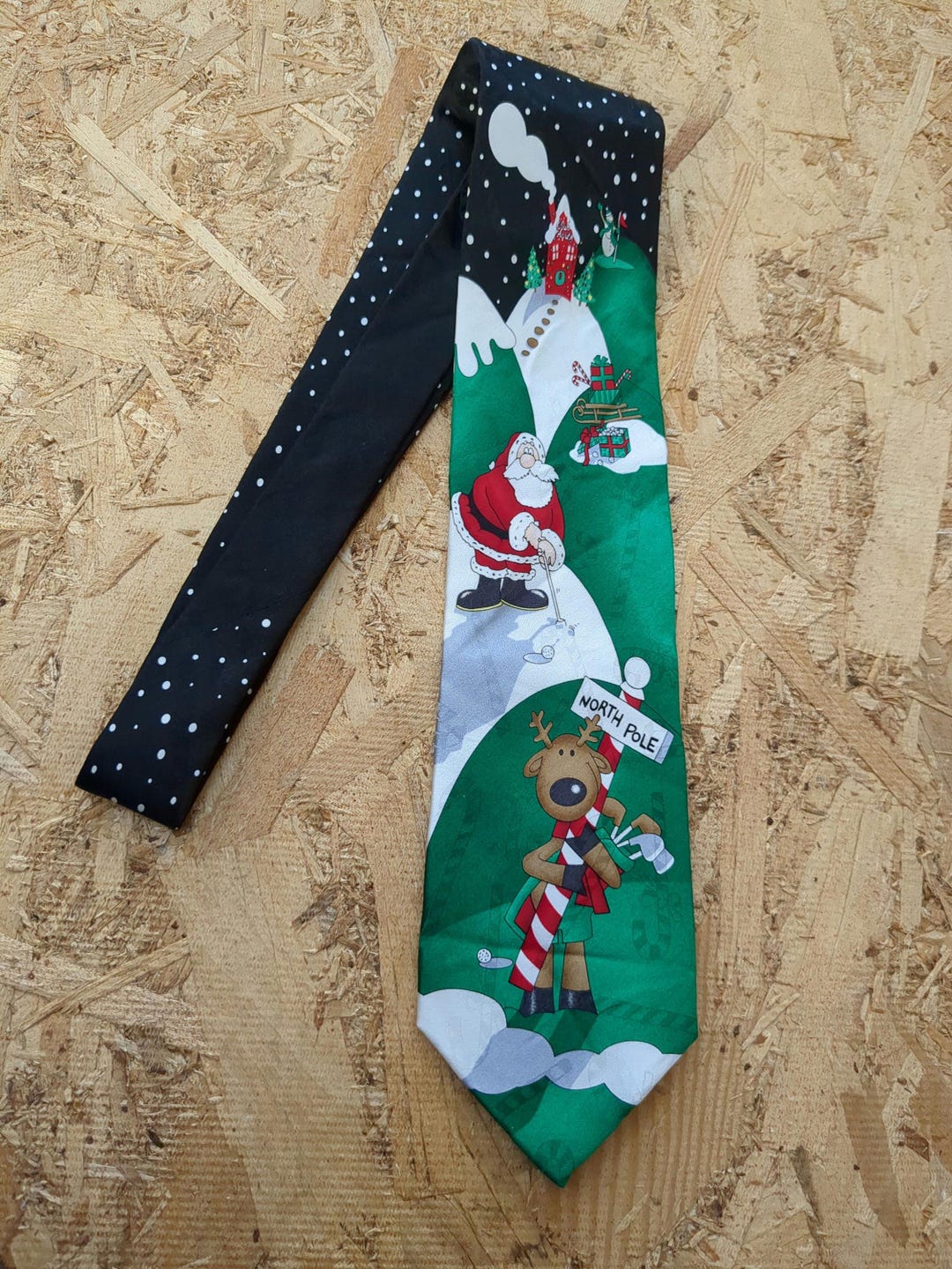 golfing santa tie
