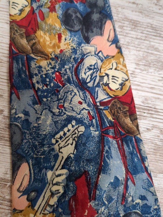 Mickey Mouse Impressionistic Patterned Necktie100… - image 4