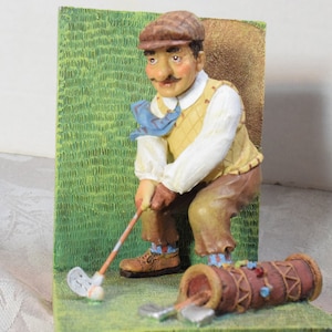 Golf bookend, Golfer decor, Golf decor, Golfer gift, Golfer bookend