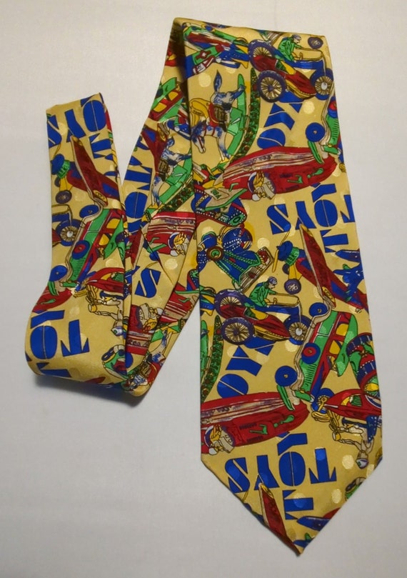 Very Colorful Silk Necktie Depicting an Array of … - image 1