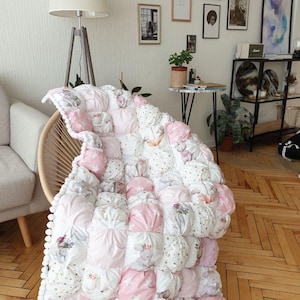 Bubble quiltdeken, gezwollen katoenen kinderkamerdecoratie, babyshower aandenken