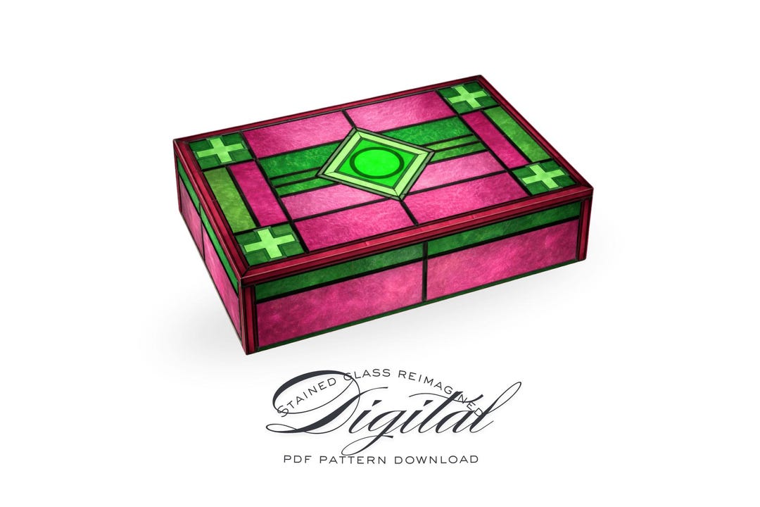 Stained Glass Box Pattern Digital Download PDF Iintermediate to ...