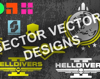 Helldivers 2 Digital File Bundle: SVG, PNG, PSD - 10 Assets (Cricut & Silhouette Compatible