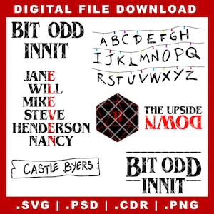 Stranger Horror Show (digital filnedladdning) - SVG, PSD, PNG - Vektor, Photoshop - för Cricut, utskrivbara klistermärken