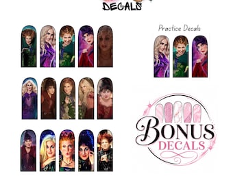 Sanderson Sisters Hocus Pocus Waterslide Nail Decals
