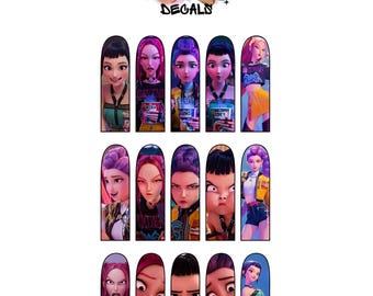 Calcomanías para uñas de cazadores de demonios de KPOP