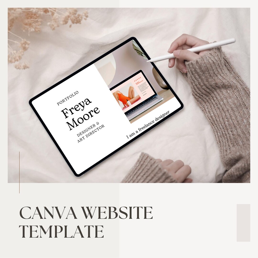 Editable Canva Portfolio Website Template for Designers & Freelancers ...