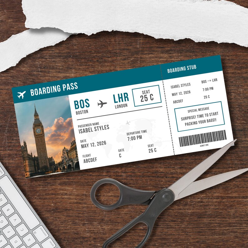 Pass Layout Boarding Pass Template | Editable Canva Ticket | Printable - Etsy