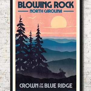 North Carolina poster, North Carolina wall art, North Carolina print, North Carolina print, North Carolina art, Wall decor, Blowing Rock