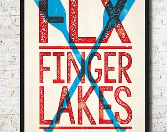 Finger Lakes Art Print, Rustic Home Decor