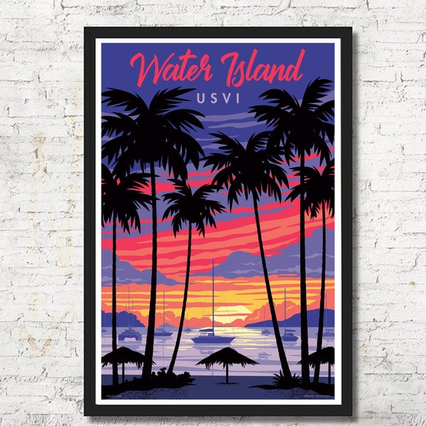 Water Island poster, Water Island wall art, Water Island art print, Water Island decor, Water Island, Water Island gift, Water Island