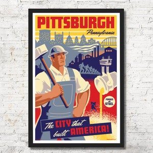 Pittsburgh poster, Pittsburgh wall art, Pittsburgh art print, Poster, Pittsburgh skyline, Pittsburgh art, Wall decor, Pittsburgh print, home
