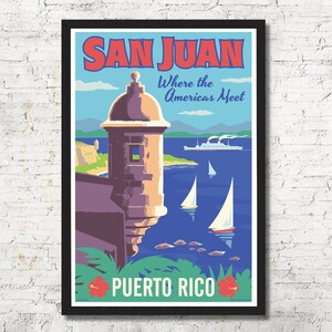San Juan poster, San Juan wall art, San Juan art print, San Juan decor, San Juan gift, San Juan wall art, Puerto Rico poster